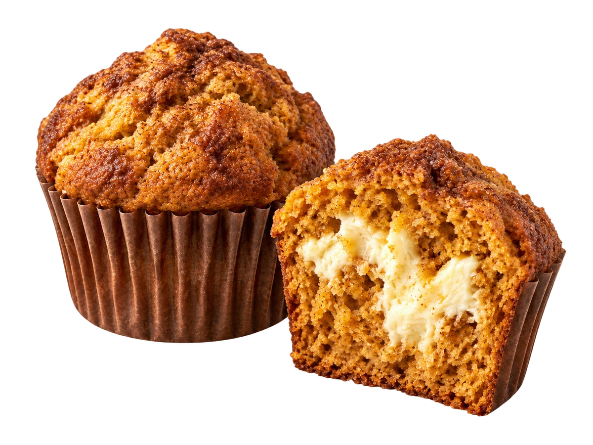 Pumpkin cream cheese muffin